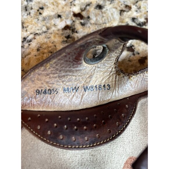 Vintage Born Womens Brown Leather Slip On Slides Thong Comfort Sandals Size 9 - Picture 7 of 7